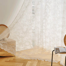 Load image into Gallery viewer, ins Lace Sheer Curtain for Living Room Bedroom Balcony Rod Pocket / Ring Top / Hook Light Luxury White Gauze Window Veil Decorative Drape
