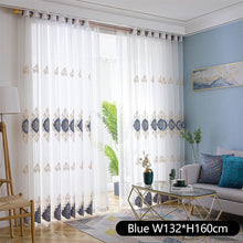 Load image into Gallery viewer, Luxury 3D Flocking Embroidery Sheer Curtains Living Room Bedroom Grommet Top Window Sheer Panel with Raised Velvet Floral Pattern Home Decor