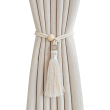 Load image into Gallery viewer, Light Luxury Curtain Tiebacks Hand Woven Tassel Rope Adjustable Holder for Living Room Bedroom Balcony Home Decor Window Accessory