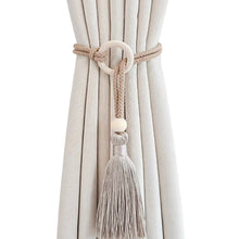 Load image into Gallery viewer, Light Luxury Curtain Tiebacks Hand Woven Tassel Rope Adjustable Holder for Living Room Bedroom Balcony Home Decor Window Accessory