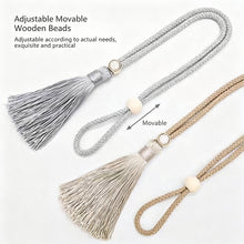 Load image into Gallery viewer, Light Luxury Curtain Tiebacks Hand Woven Tassel Rope Adjustable Holder for Living Room Bedroom Balcony Home Decor Window Accessory