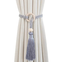 Load image into Gallery viewer, Light Luxury Curtain Tiebacks Hand Woven Tassel Rope Adjustable Holder for Living Room Bedroom Balcony Home Decor Window Accessory