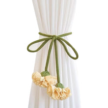 Load image into Gallery viewer, Minimalism Flower Curtain Tiebacks Adjustable Window Drapes Holdbacks for Living Room Bedroom Decorative Sheer Curtain Bands