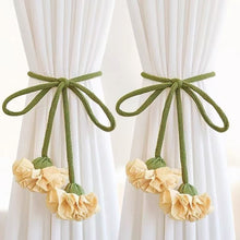 Load image into Gallery viewer, Minimalism Flower Curtain Tiebacks Adjustable Window Drapes Holdbacks for Living Room Bedroom Decorative Sheer Curtain Bands