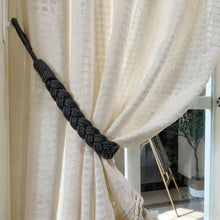 Load image into Gallery viewer, Nordic Style Cotton Linen Curtain Tiebacks Rope Strap for Curtain Storage Adjustable Wrap Tie for Bedroom Living Room Balcony Soft Home Decor Accessory