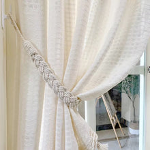 Load image into Gallery viewer, Nordic Style Cotton Linen Curtain Tiebacks Rope Strap for Curtain Storage Adjustable Wrap Tie for Bedroom Living Room Balcony Soft Home Decor Accessory