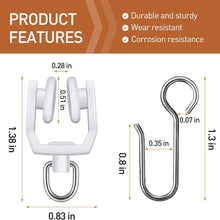 Load image into Gallery viewer, 10/30/50 Sets Bendable Curved Curtain Track Roller Set Silent Steel Rail Glider Kit Metal Hooks for Shower Curtain L-Shape U-Shape Window