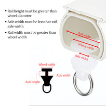 Load image into Gallery viewer, 10/30/50 Sets Bendable Curved Curtain Track Roller Set Silent Steel Rail Glider Kit Metal Hooks for Shower Curtain L-Shape U-Shape Window