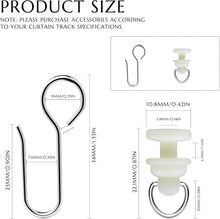 Load image into Gallery viewer, 10/30/50 Sets Bendable Curved Curtain Track Roller Set Silent Steel Rail Glider Kit Metal Hooks for Shower Curtain L-Shape U-Shape Window