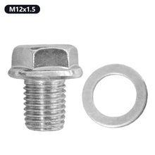 Load image into Gallery viewer, M12x1.25 Motorcycle Oil Drain Bolt Engine Oil Drain Plug Replacement Screw with Washer for Honda WAVE100 110 125