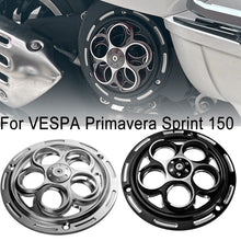 Load image into Gallery viewer, Motorcycle CNC Aluminum Rotating Fan Cover For VESPA Primavera Sprint 150 Cooling Fan Shroud Decorative Guard Engine Bay Styling & Protection