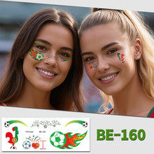 Load image into Gallery viewer, 5sheets Football Temporary Tattoos for Football Face Tattoo Stickers Disposable Soccer Sports Fans Waterproof Face Tattoo Party Favors