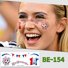 Load image into Gallery viewer, 5sheets Football Temporary Tattoos for Football Face Tattoo Stickers Disposable Soccer Sports Fans Waterproof Face Tattoo Party Favors