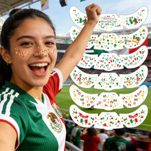 Load image into Gallery viewer, 6 sheets Football Match Cheer Up Face Tattoo Sticker Freckle Powder Blusher Tattoo Fan Match Makeup Party Stickers