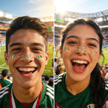 Load image into Gallery viewer, 6 sheets Football Match Cheer Up Face Tattoo Sticker Freckle Powder Blusher Tattoo Fan Match Makeup Party Stickers