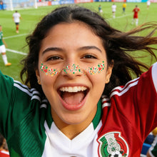 Load image into Gallery viewer, 6 sheets Football Match Cheer Up Face Tattoo Sticker Freckle Powder Blusher Tattoo Fan Match Makeup Party Stickers