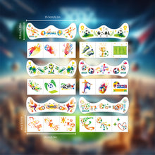 Load image into Gallery viewer, 12 Sheets Soccer Face Stickers Children's Football Tattoo Stickers Carnival Football Fan Temporary Face Cheer Up Stickers
