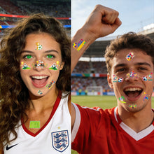 Load image into Gallery viewer, 12 Sheets Soccer Face Stickers Children's Football Tattoo Stickers Carnival Football Fan Temporary Face Cheer Up Stickers