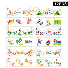 Load image into Gallery viewer, 12 Sheets Soccer Face Stickers Children's Football Tattoo Stickers Carnival Football Fan Temporary Face Cheer Up Stickers