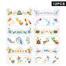 Load image into Gallery viewer, 12 Sheets Soccer Face Stickers Children's Football Tattoo Stickers Carnival Football Fan Temporary Face Cheer Up Stickers
