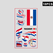 Load image into Gallery viewer, 10 Sheets National Flag Temporary Face Stickers for Football Soccer Sports Games Fan Parties Gatherings Face Tattoo Stickers