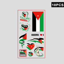 Load image into Gallery viewer, 10 Sheets National Flag Temporary Face Stickers for Football Soccer Sports Games Fan Parties Gatherings Face Tattoo Stickers
