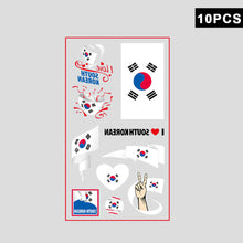 Load image into Gallery viewer, 10 Sheets National Flag Temporary Face Stickers for Football Soccer Sports Games Fan Parties Gatherings Face Tattoo Stickers