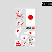 Load image into Gallery viewer, 10 Sheets National Flag Temporary Face Stickers for Football Soccer Sports Games Fan Parties Gatherings Face Tattoo Stickers