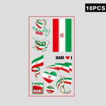 Load image into Gallery viewer, 10 Sheets National Flag Temporary Face Stickers for Football Soccer Sports Games Fan Parties Gatherings Face Tattoo Stickers