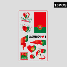 Load image into Gallery viewer, 10 Sheets National Flag Temporary Face Stickers for Football Soccer Sports Games Fan Parties Gatherings Face Tattoo Stickers