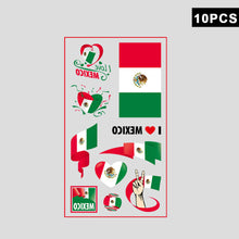 Load image into Gallery viewer, 10 Sheets National Flag Temporary Face Stickers for Football Soccer Sports Games Fan Parties Gatherings Face Tattoo Stickers