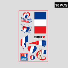 Load image into Gallery viewer, 10 Sheets National Flag Temporary Face Stickers for Football Soccer Sports Games Fan Parties Gatherings Face Tattoo Stickers