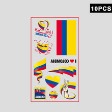 Load image into Gallery viewer, 10 Sheets National Flag Temporary Face Stickers for Football Soccer Sports Games Fan Parties Gatherings Face Tattoo Stickers