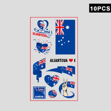 Load image into Gallery viewer, 10 Sheets National Flag Temporary Face Stickers for Football Soccer Sports Games Fan Parties Gatherings Face Tattoo Stickers