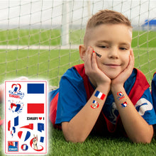 Load image into Gallery viewer, 10 Sheets National Flag Temporary Face Stickers for Football Soccer Sports Games Fan Parties Gatherings Face Tattoo Stickers