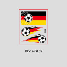 Load image into Gallery viewer, 10 Sheets Temporary Football National Flag Face Stickers Football Soccer Sports Games Fan Parties Gatherings Face Tattoo Stickers