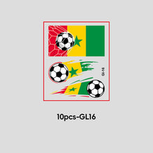 Load image into Gallery viewer, 10 Sheets Temporary Football National Flag Face Stickers Football Soccer Sports Games Fan Parties Gatherings Face Tattoo Stickers
