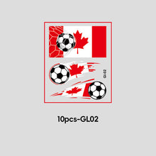 Load image into Gallery viewer, 10 Sheets Temporary Football National Flag Face Stickers Football Soccer Sports Games Fan Parties Gatherings Face Tattoo Stickers