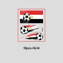Load image into Gallery viewer, 10 Sheets Temporary Football National Flag Face Stickers Football Soccer Sports Games Fan Parties Gatherings Face Tattoo Stickers