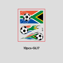 Load image into Gallery viewer, 10 Sheets Temporary Football National Flag Face Stickers Football Soccer Sports Games Fan Parties Gatherings Face Tattoo Stickers