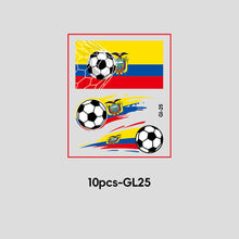 Load image into Gallery viewer, 10 Sheets Temporary Football National Flag Face Stickers Football Soccer Sports Games Fan Parties Gatherings Face Tattoo Stickers
