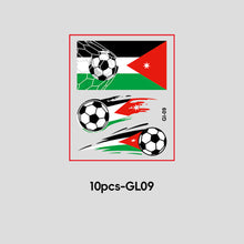 Load image into Gallery viewer, 10 Sheets Temporary Football National Flag Face Stickers Football Soccer Sports Games Fan Parties Gatherings Face Tattoo Stickers