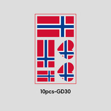 Load image into Gallery viewer, 10 Sheets National Flag Temporary Face Stickers for Football Soccer Sports Games Fans Party Win Goal Face Tattoo Stickers