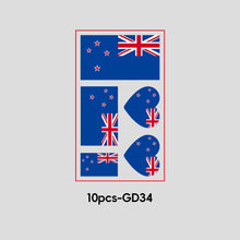 Load image into Gallery viewer, 10 Sheets National Flag Temporary Face Stickers for Football Soccer Sports Games Fans Party Win Goal Face Tattoo Stickers