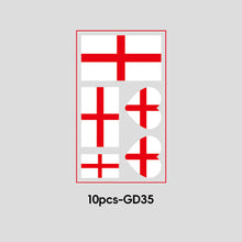 Load image into Gallery viewer, 10 Sheets National Flag Temporary Face Stickers for Football Soccer Sports Games Fans Party Win Goal Face Tattoo Stickers