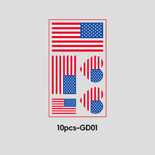Load image into Gallery viewer, 10 Sheets National Flag Temporary Face Stickers for Football Soccer Sports Games Fans Party Win Goal Face Tattoo Stickers