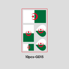 Load image into Gallery viewer, 10 Sheets National Flag Temporary Face Stickers for Football Soccer Sports Games Fans Party Win Goal Face Tattoo Stickers