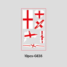 Load image into Gallery viewer, 10 Sheets Win Goal National Flag Temporary Face Stickers for Football Soccer Sports Games Fans Party Face Tattoo Stickers