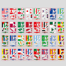 Load image into Gallery viewer, 10 Sheets Win Goal National Flag Temporary Face Stickers for Football Soccer Sports Games Fans Party Face Tattoo Stickers