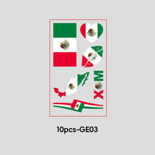Load image into Gallery viewer, 10 Sheets Win Goal National Flag Temporary Face Stickers for Football Soccer Sports Games Fans Party Face Tattoo Stickers